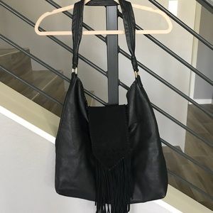Margot Leather Fringe Shoulder Bag